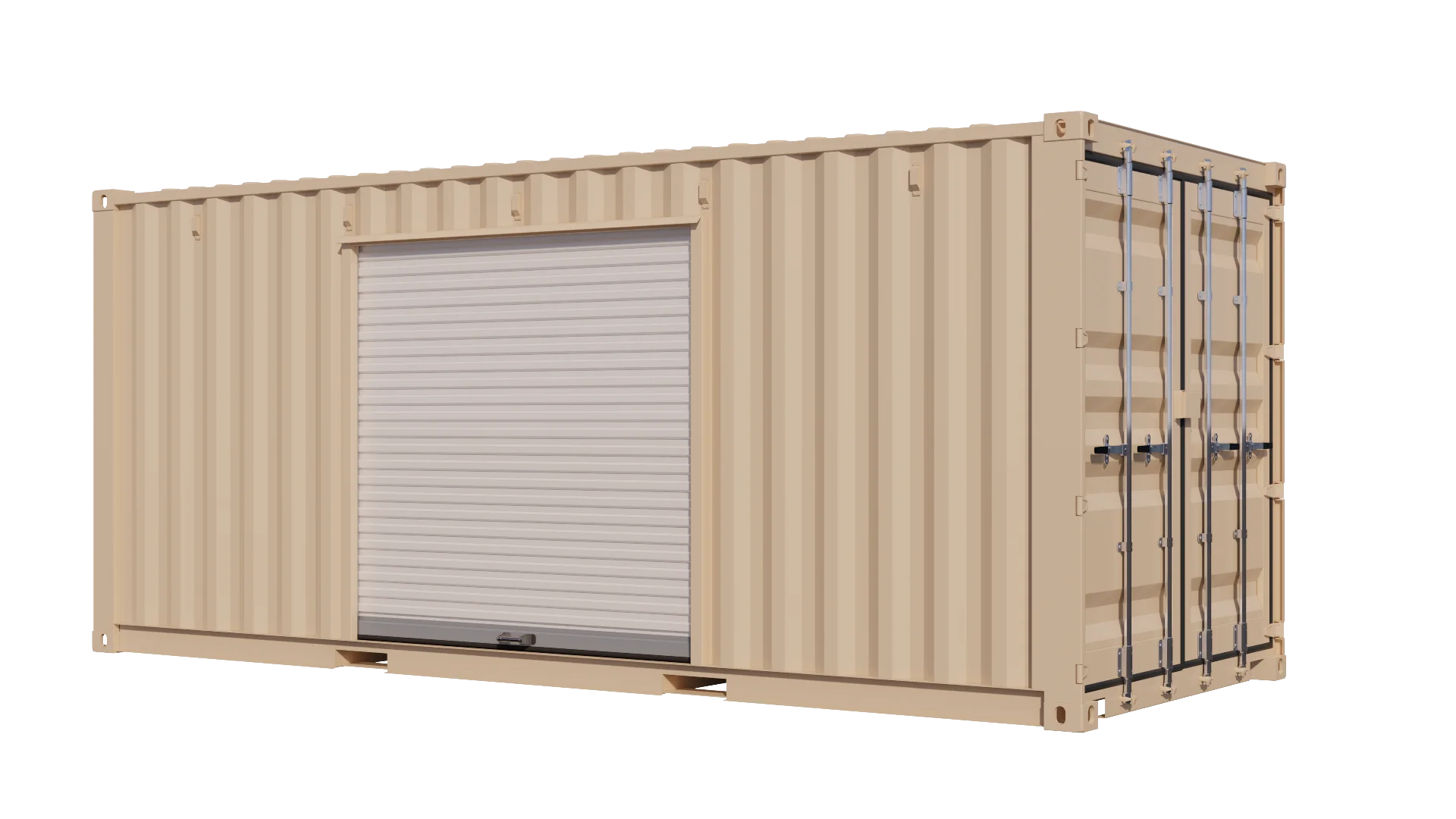 New container with roll-up door