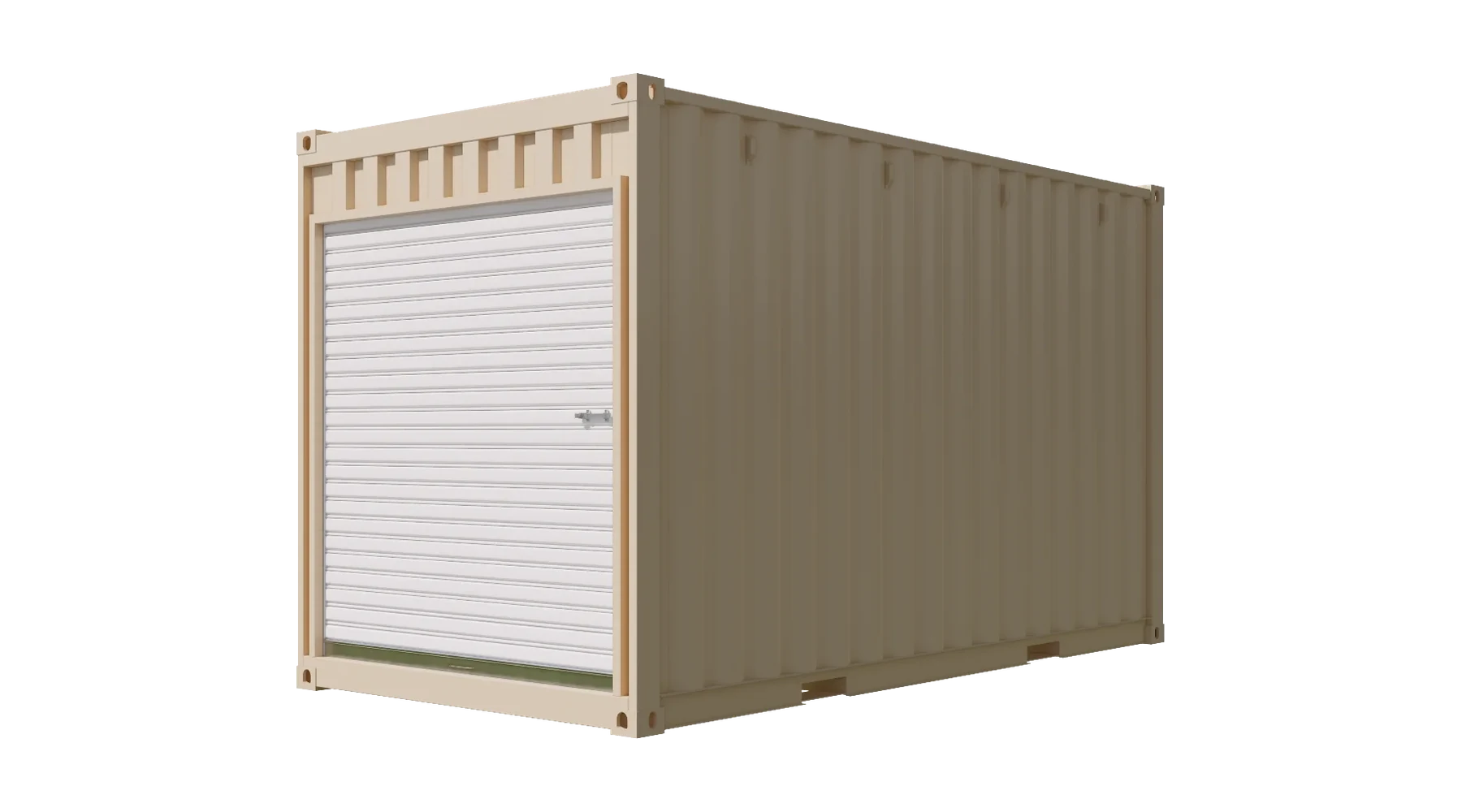 16ft Refurbished High Cube Storage Container w/ Roll-Up Door – product view 1