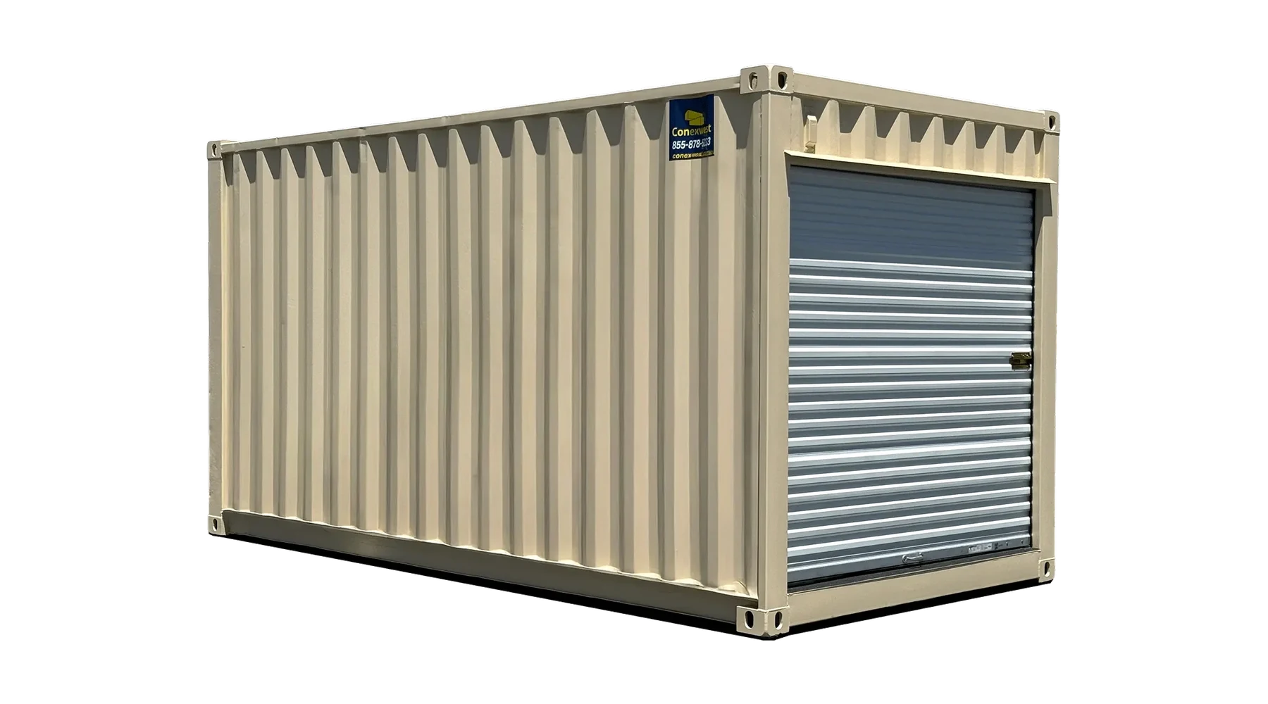 16ft Refurbished Storage Container w/ Roll-Up Door – product view 1