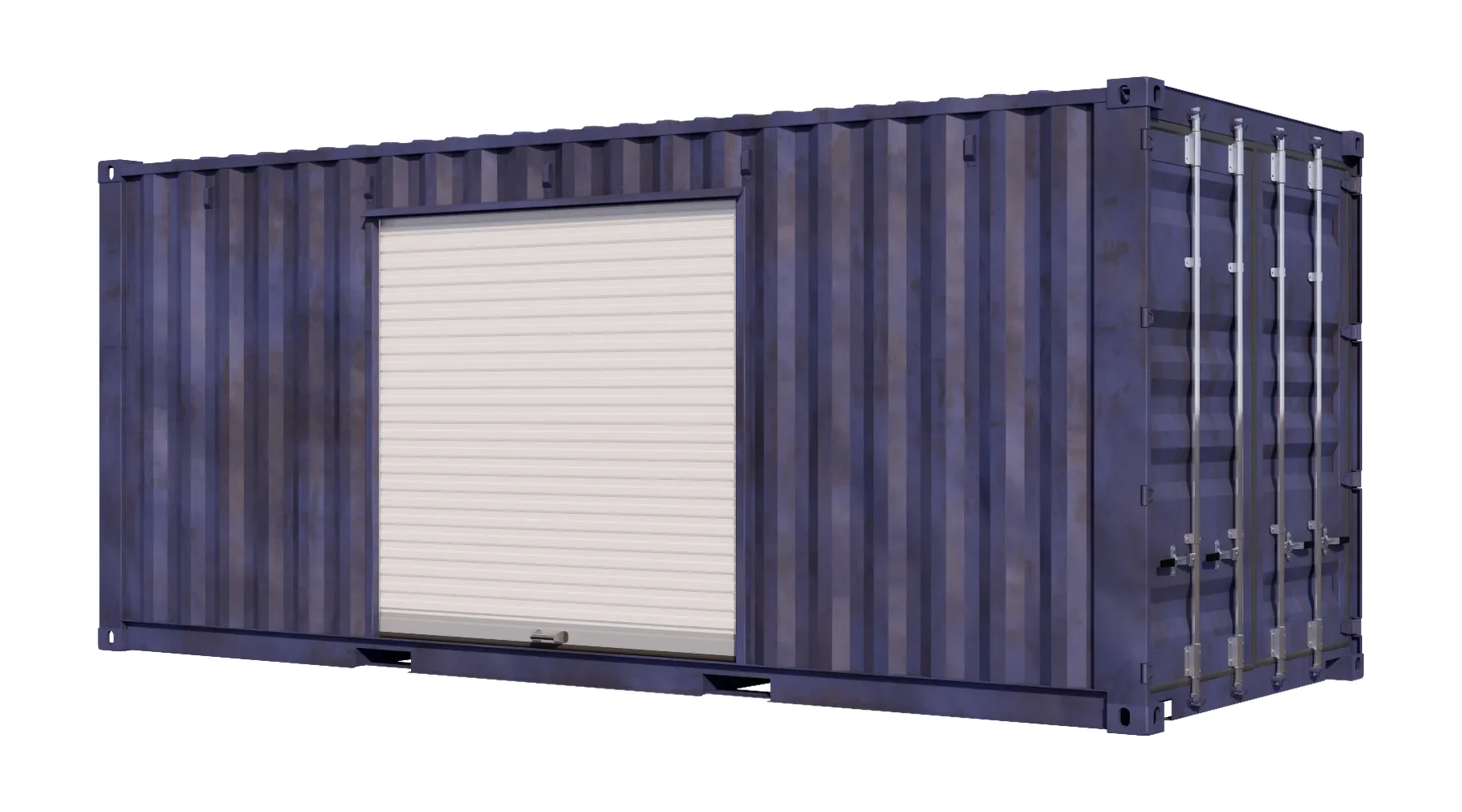 20ft Used Storage Container w/ One 8ft Roll-up Doors on Left Side – product view 2