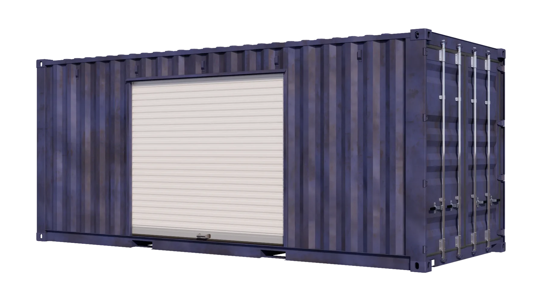 20ft Used Storage Container w/ One 8ft Roll-up Doors on Left Side – product view 1