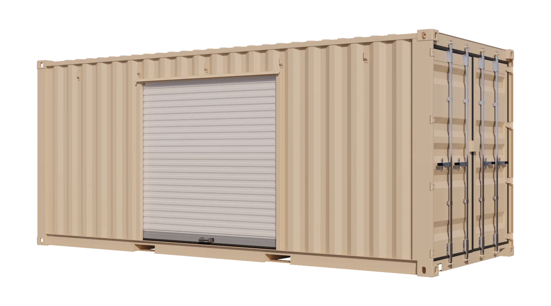 20ft New Storage Container w/ One 7ft Roll-up Door on Left Side – product view 1