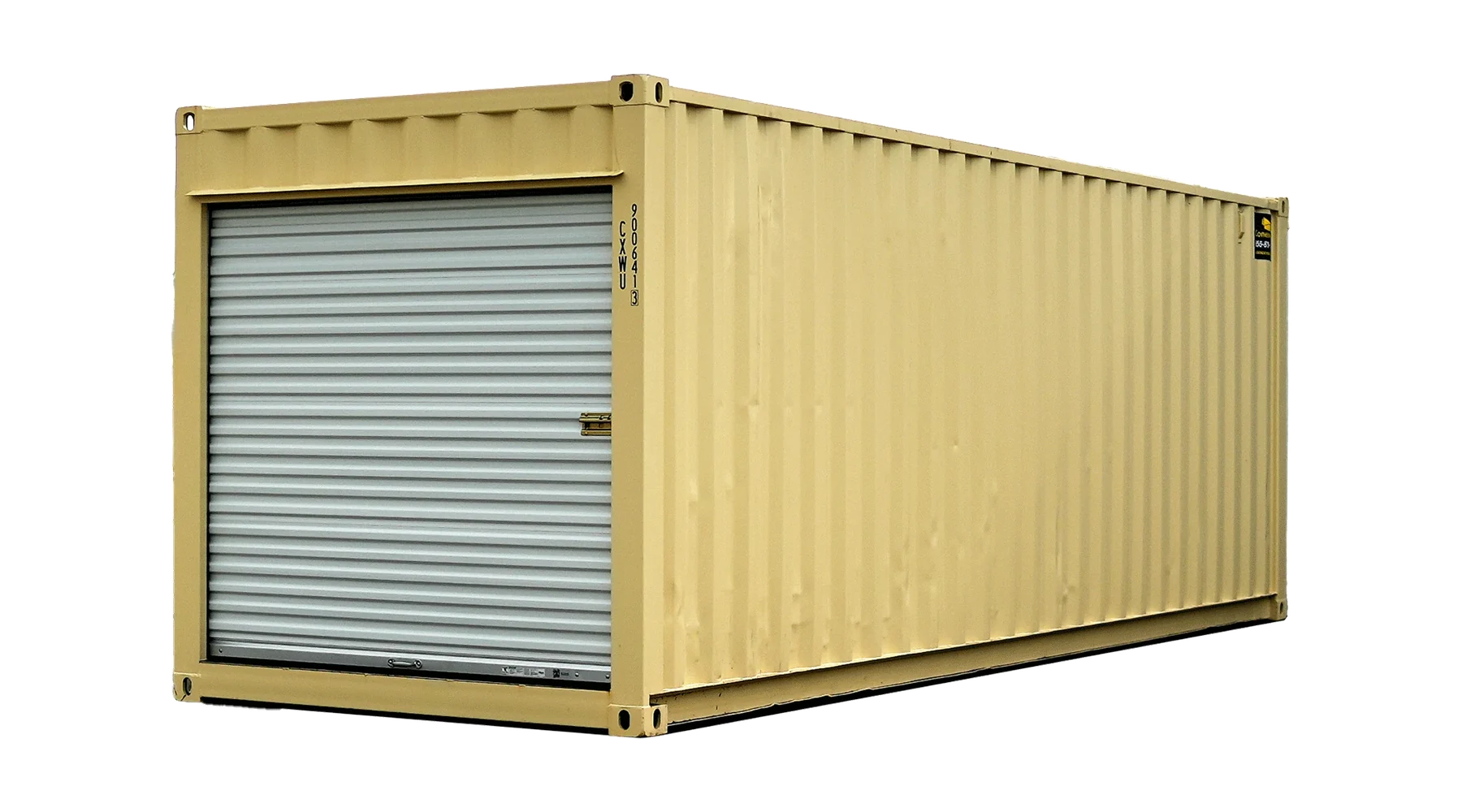 24ft Refurbished Storage Container w/ Roll-Up Door – product view 1