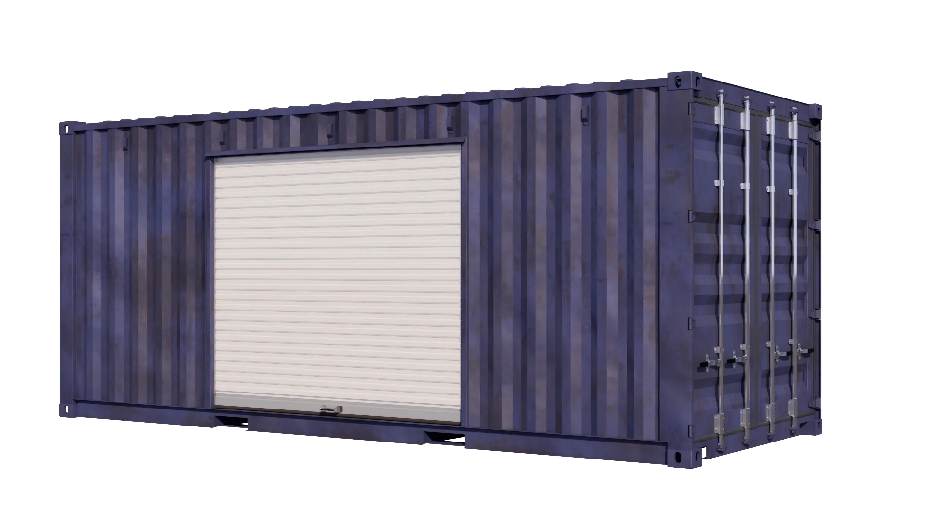 20ft Used Storage Container w/ One 8ft Roll-up Doors on Left Side โ product view 1