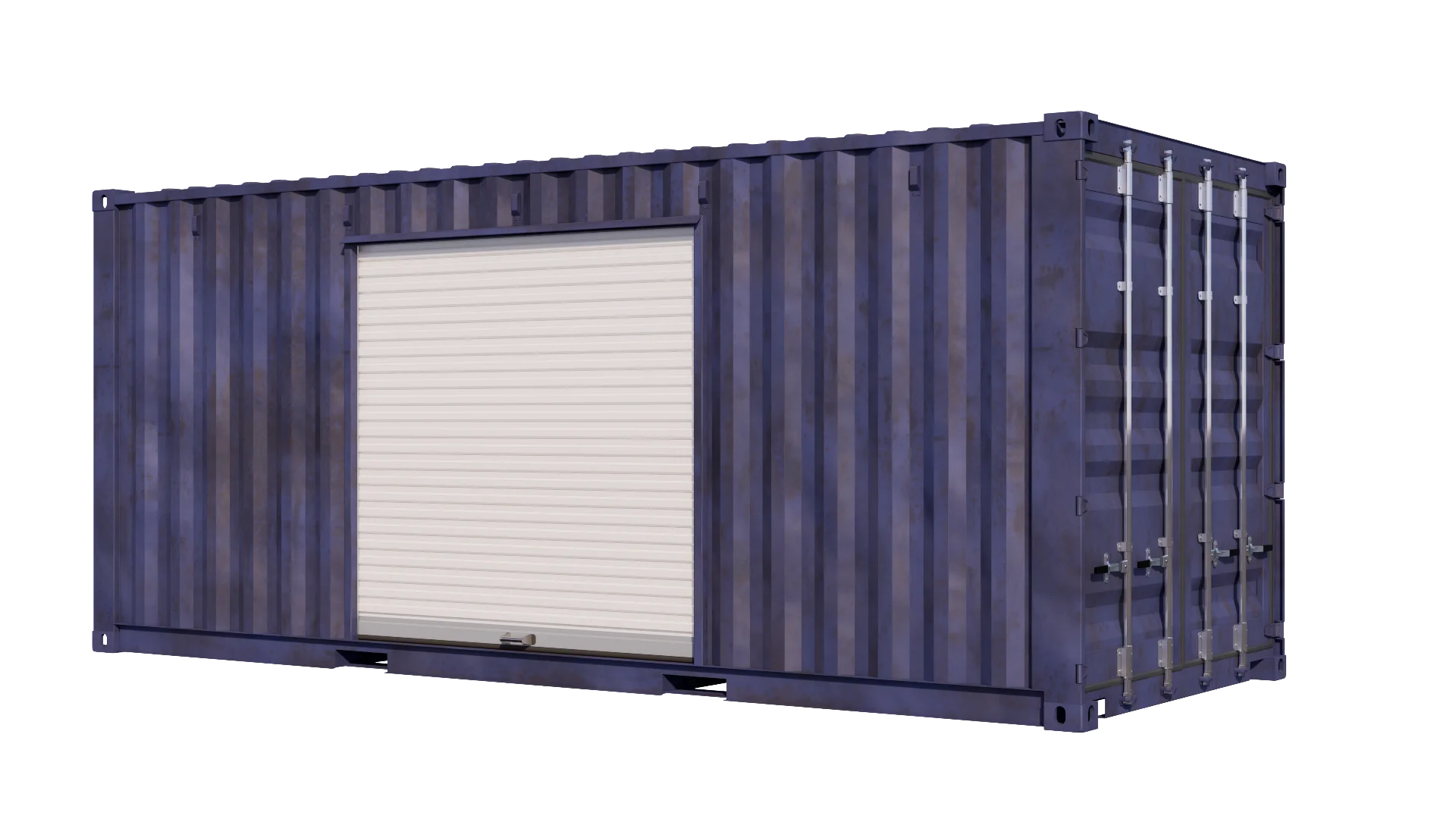 20ft Used Storage Container w/ One 8ft Roll-up Doors on Left Side โ product view 2