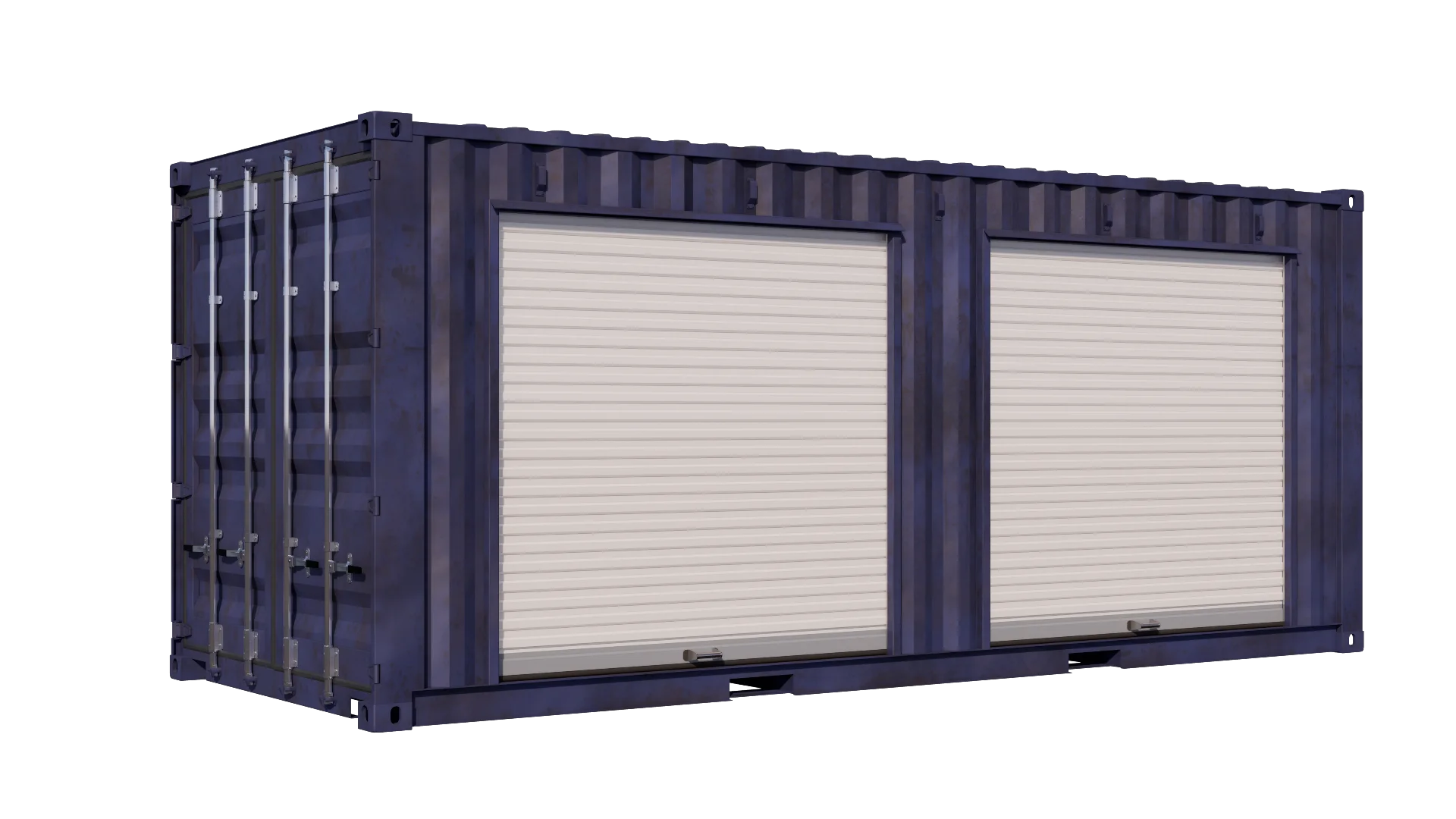 20ft Used Storage Container w/ One 8ft Roll-up Doors on Left Side โ product view 4