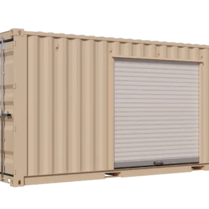 20ft New Storage Container w/ One 7ft Roll-up Door on Right Side – product view 1